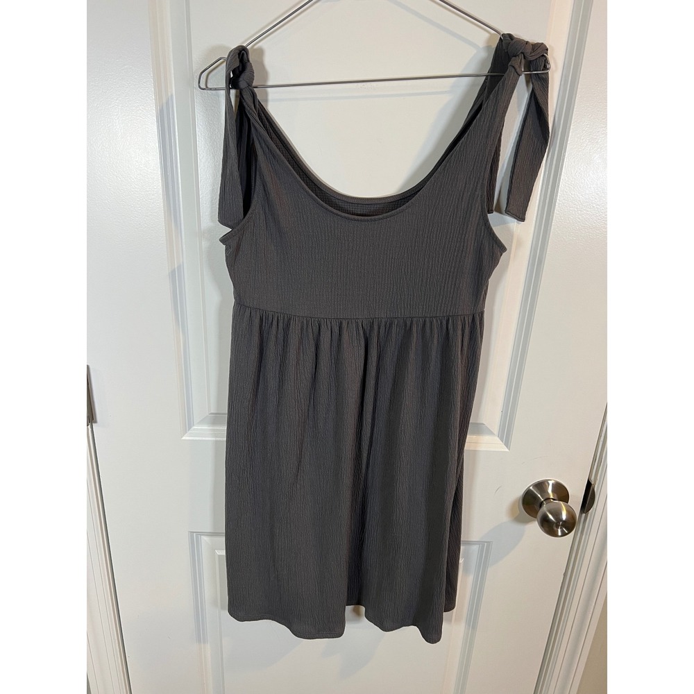 Wild Fable Womens Mini Dress Tie Shoulder Straps Gray Size S